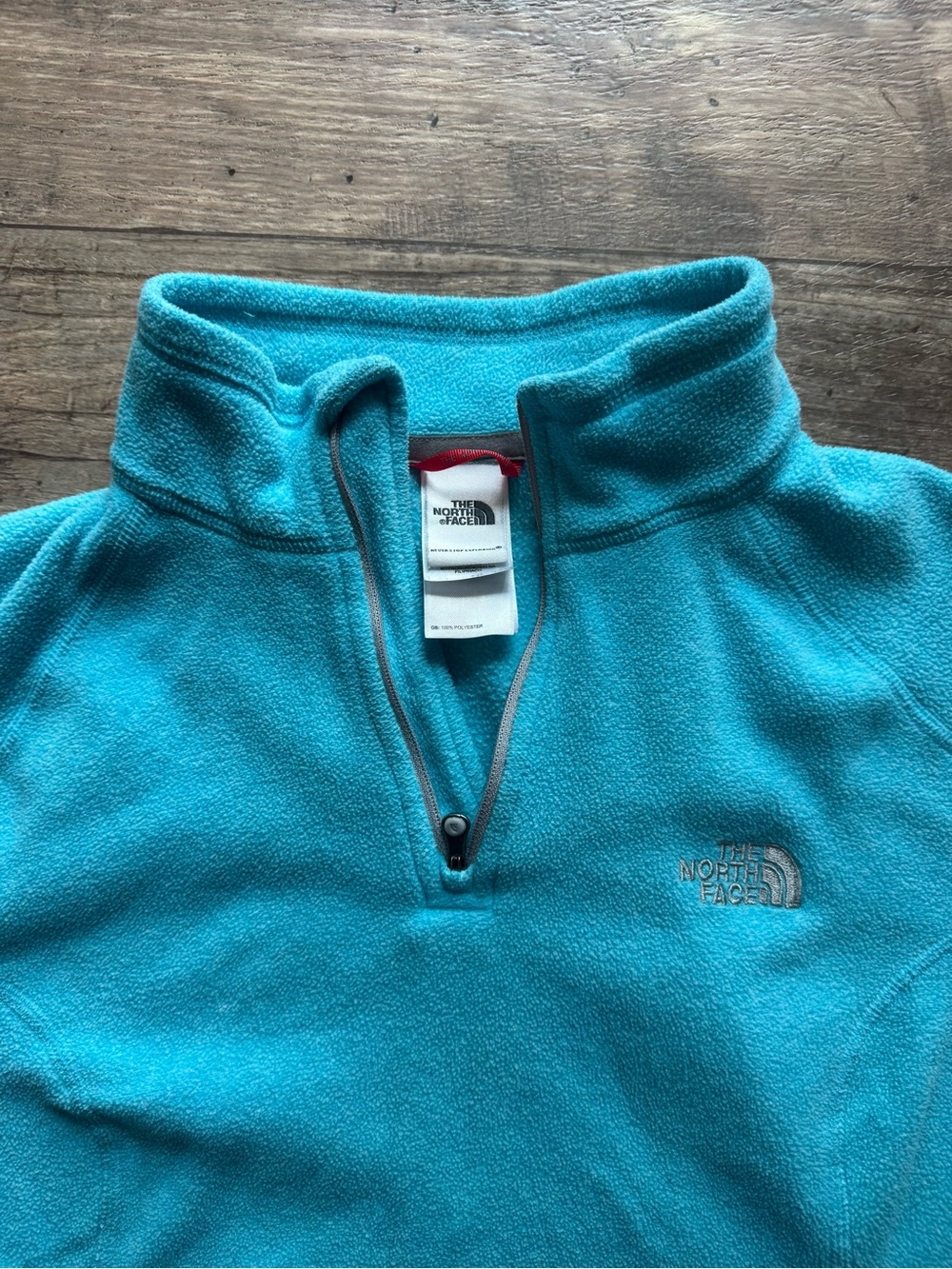 The North Face Women's Teal Quarter-Zip Fleece Pullover